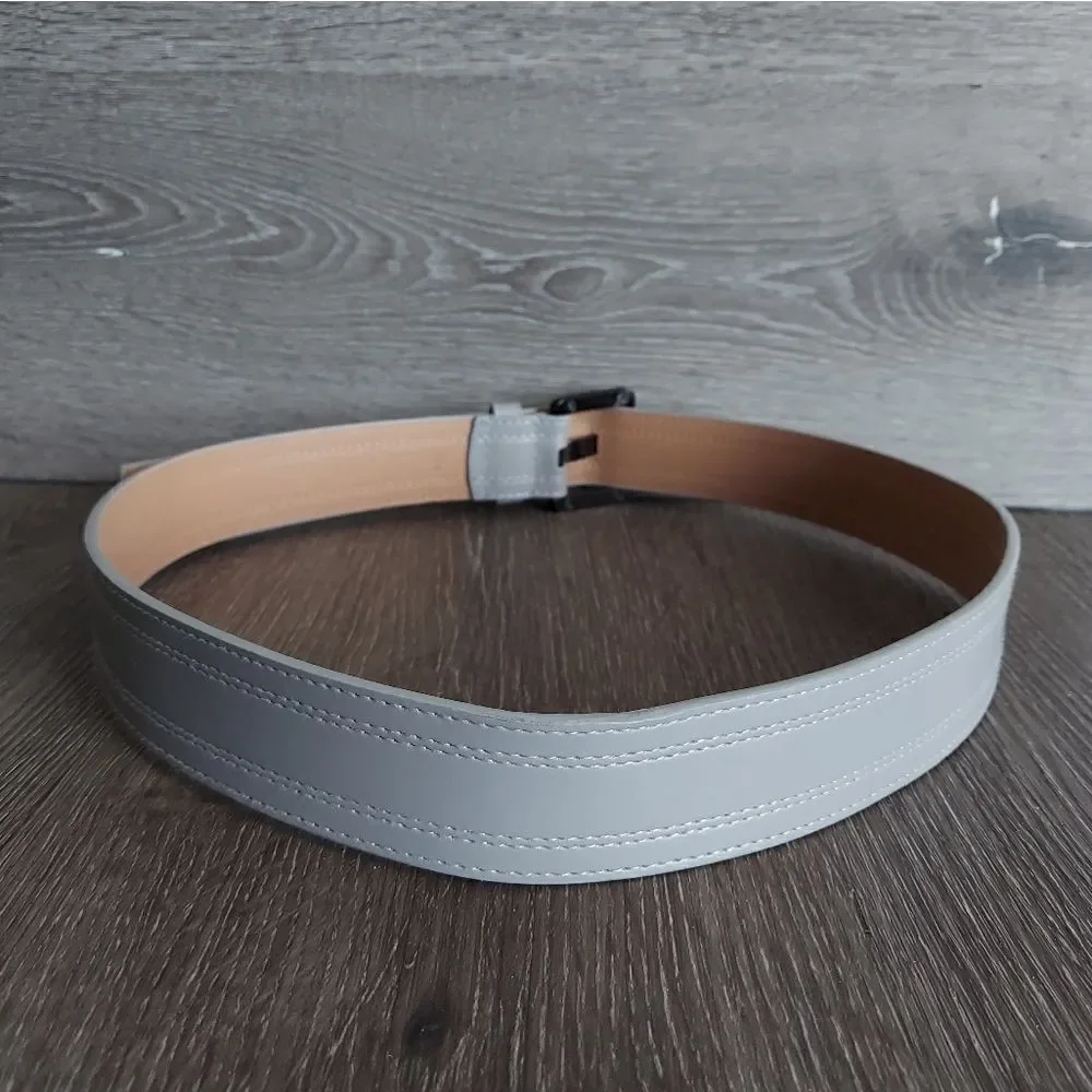 Calvin Klein Gray Synthetic Leather Belt Medium